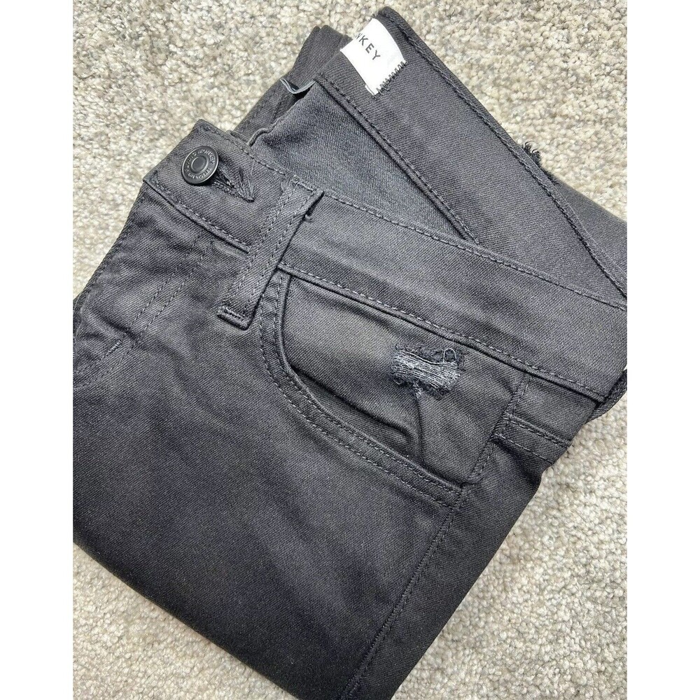 Flying Monkey Womens Jeggings Size 24 Black Distressed Skinny Stretch